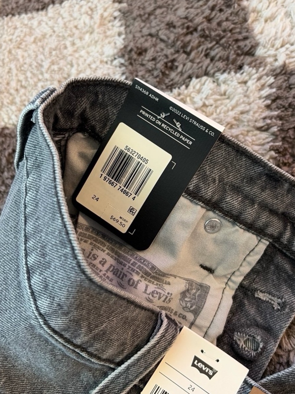 Levi’s 501 denim shorts gray/washed black - Picture 4 of 4